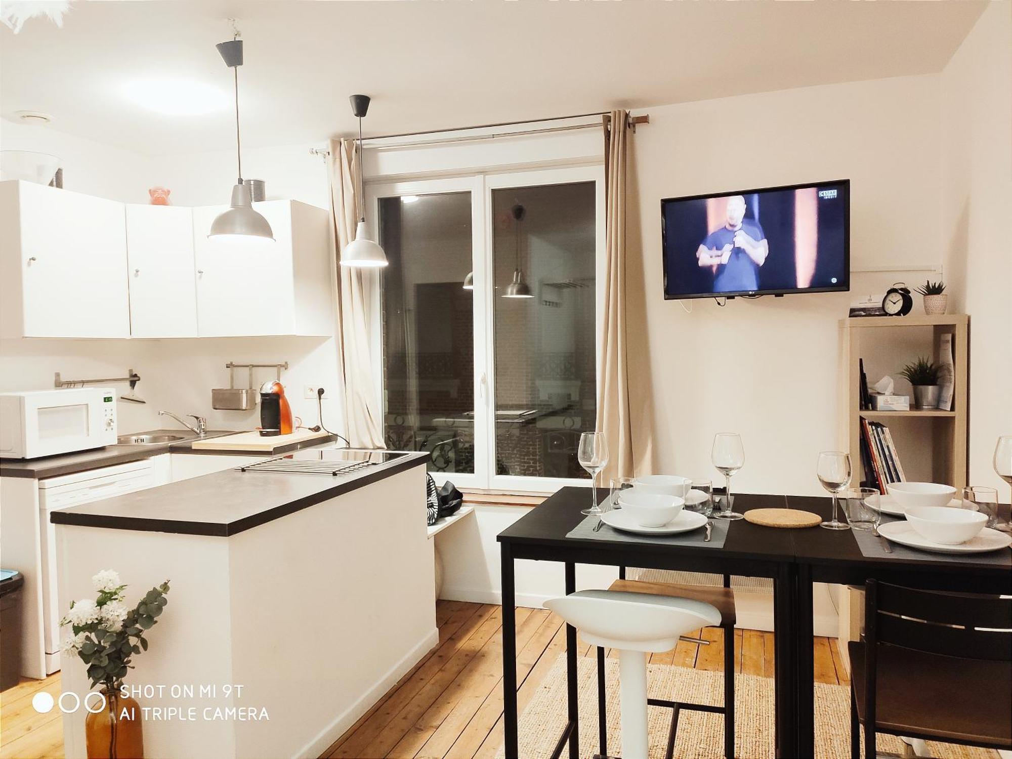 Chaleureux T2 Au Style Vintage - Rue Gratuite Apartment Amiens Exterior photo